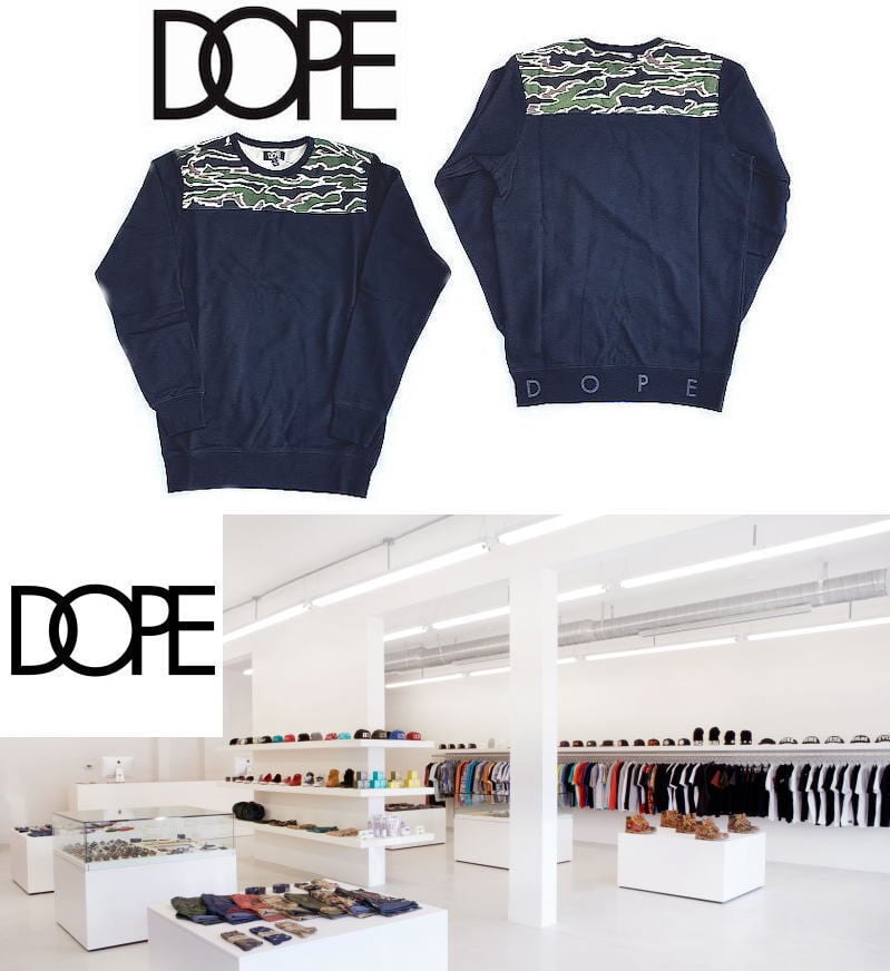 【送料無料】 CREWNECK SWEAT トレーナー DAW13057 BLACK 送料無料】DOPE CREWNECK SWEAT トレーナー DAW13057 BLACK