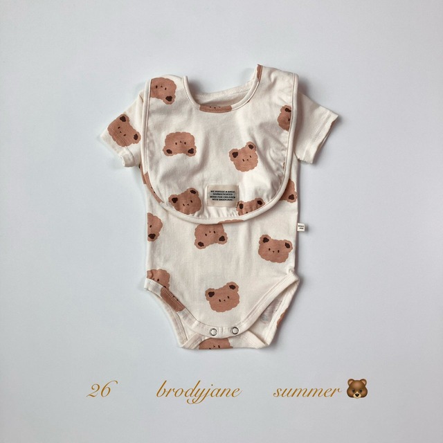 【取寄】brodyjane｜mongle bear bodysuit｜モングルベアボディスーツ｜one size｜baby｜26 summer