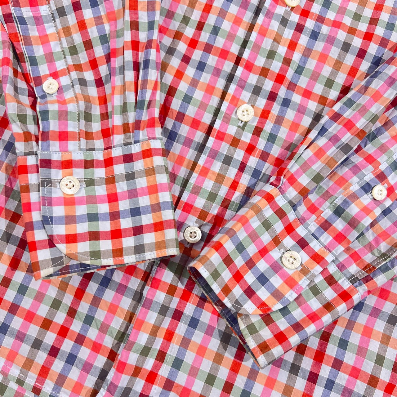 MASTER BUNNY EDITION マスターバニーエディション アルビニ生地 チェック柄 長袖シャツ 5/マルチカラー系 メンズ ゴルフ