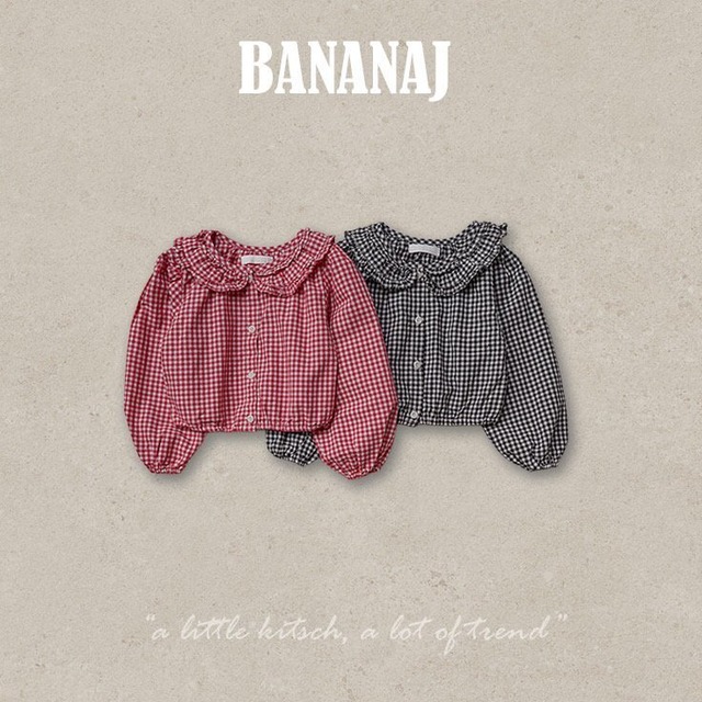 【2点送料無料】«予約»«ジュニアサイズあり»«Banana J» ベルブラウス 2colors