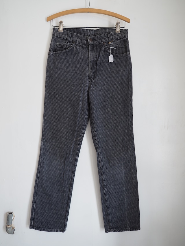1980’s USA Levi’s 718-0221 Stripe Black Denim Pants／W28-29