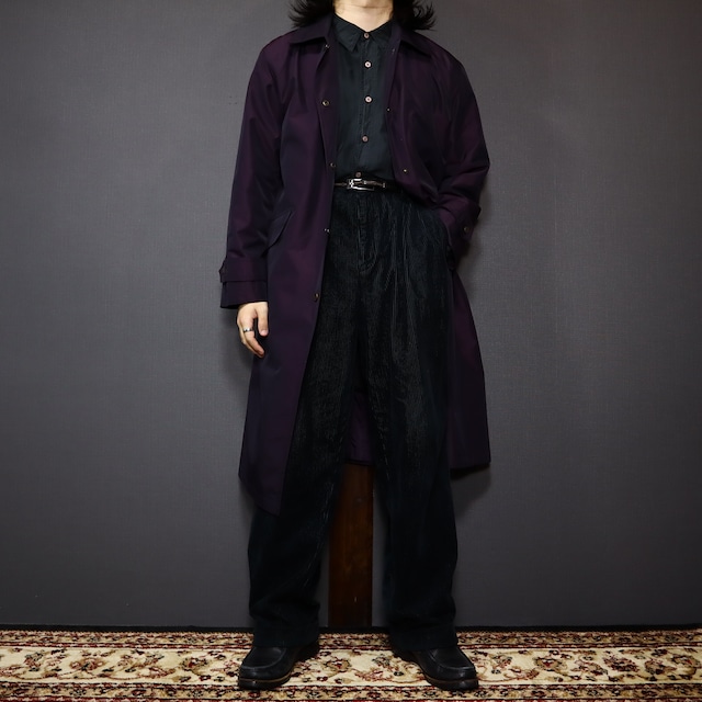 "iridescent" deep purple design long coat
