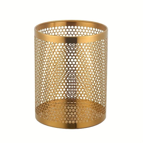 ゴールデンゴミ箱 ゴールドのクリエイティブゴミ箱 ステンレス鋼金属ゴミ箱 寝室 バスルーム リビング オフィス