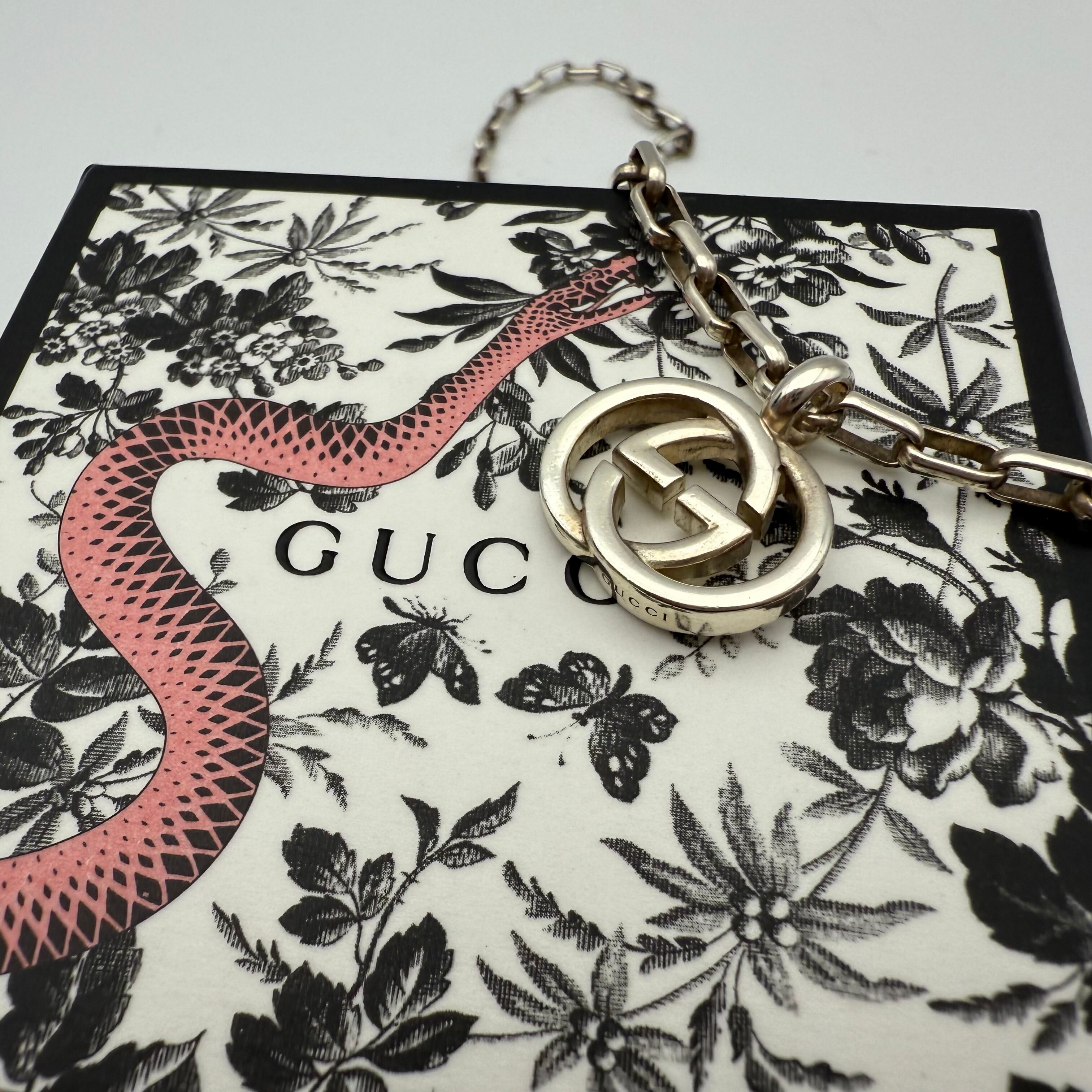 GUCCI ネックレス インターロッキングG ギョーシェ Ag925 袋付き GUCCI インターロッキングG ネックレス 925 | irodori -時計 ブランド