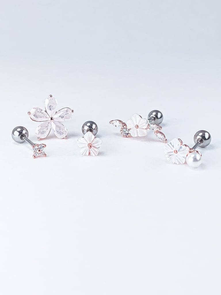 お得セット】White Flowers 5 set (金属アレルギー対応) | at3