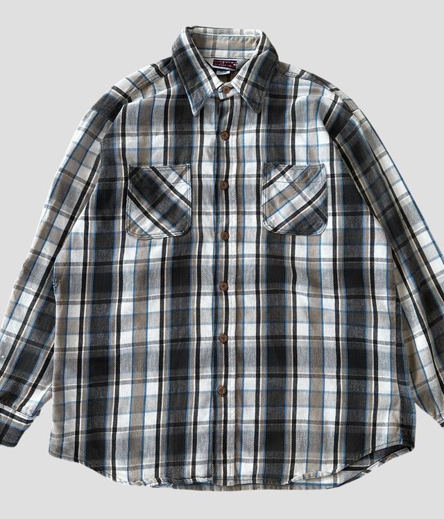 -BIGMAC- Vintage 80s XL Flannel Check Shirt made in USA