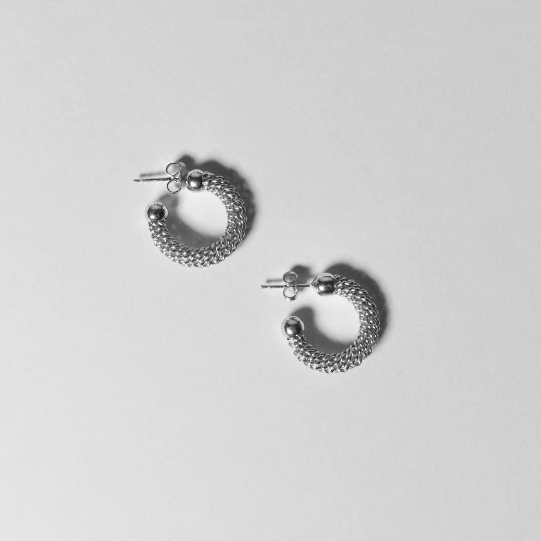 ヴィンテージ イタリア製 シルバー925 ねじれ アンティーク ピアス