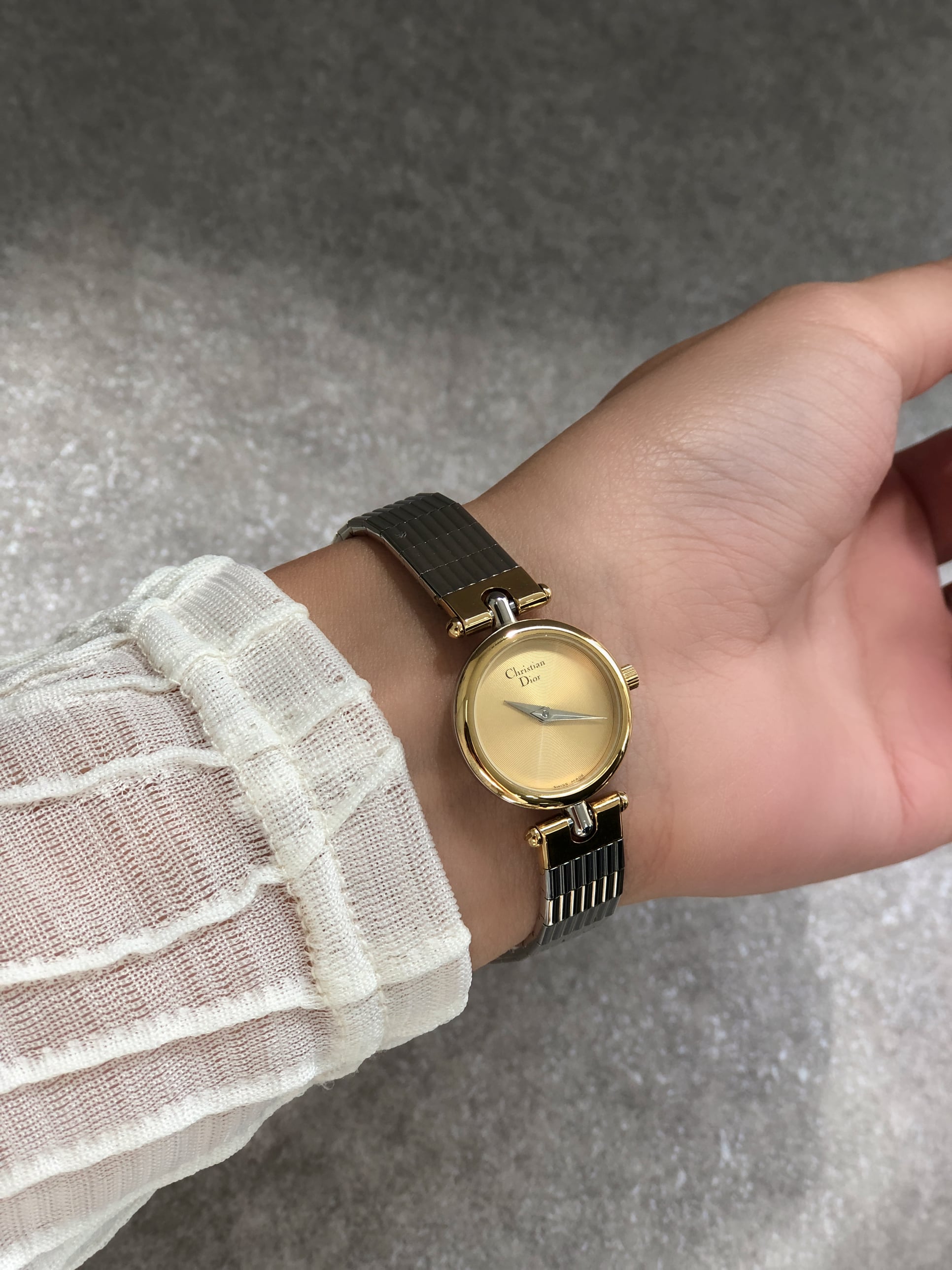 Christian Dior クリスチャン ディオール 腕時計 シルバー ゴールド ステンレススチール クウォーツ 3025 vintage ヴィンテージ オールド mw5525