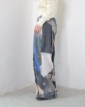 kotoha yokozawa - Graphic Yoryu Pants :Mono Coil|グラフィック楊柳/風景プリント/size 4