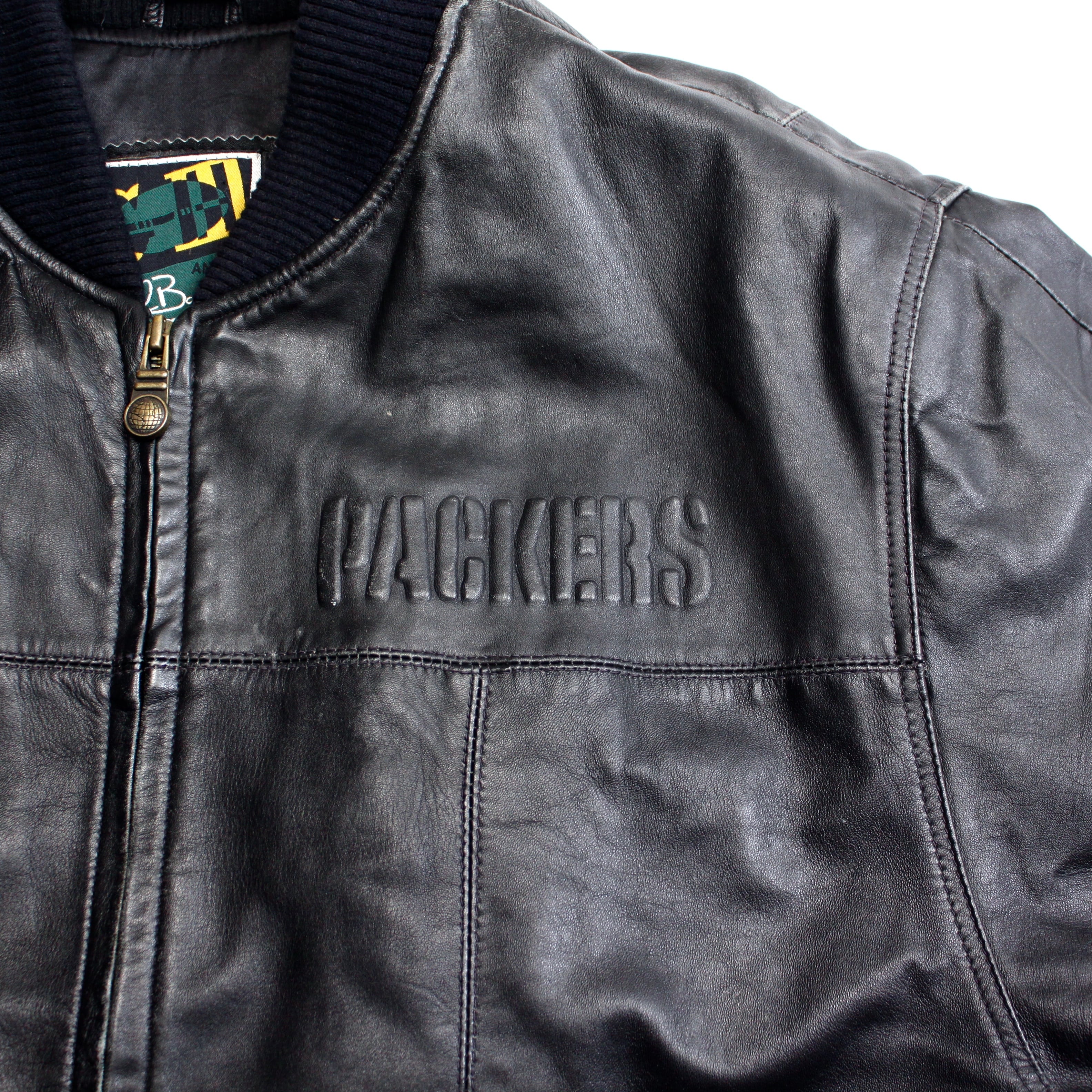 0428. 1990's leather jumper big