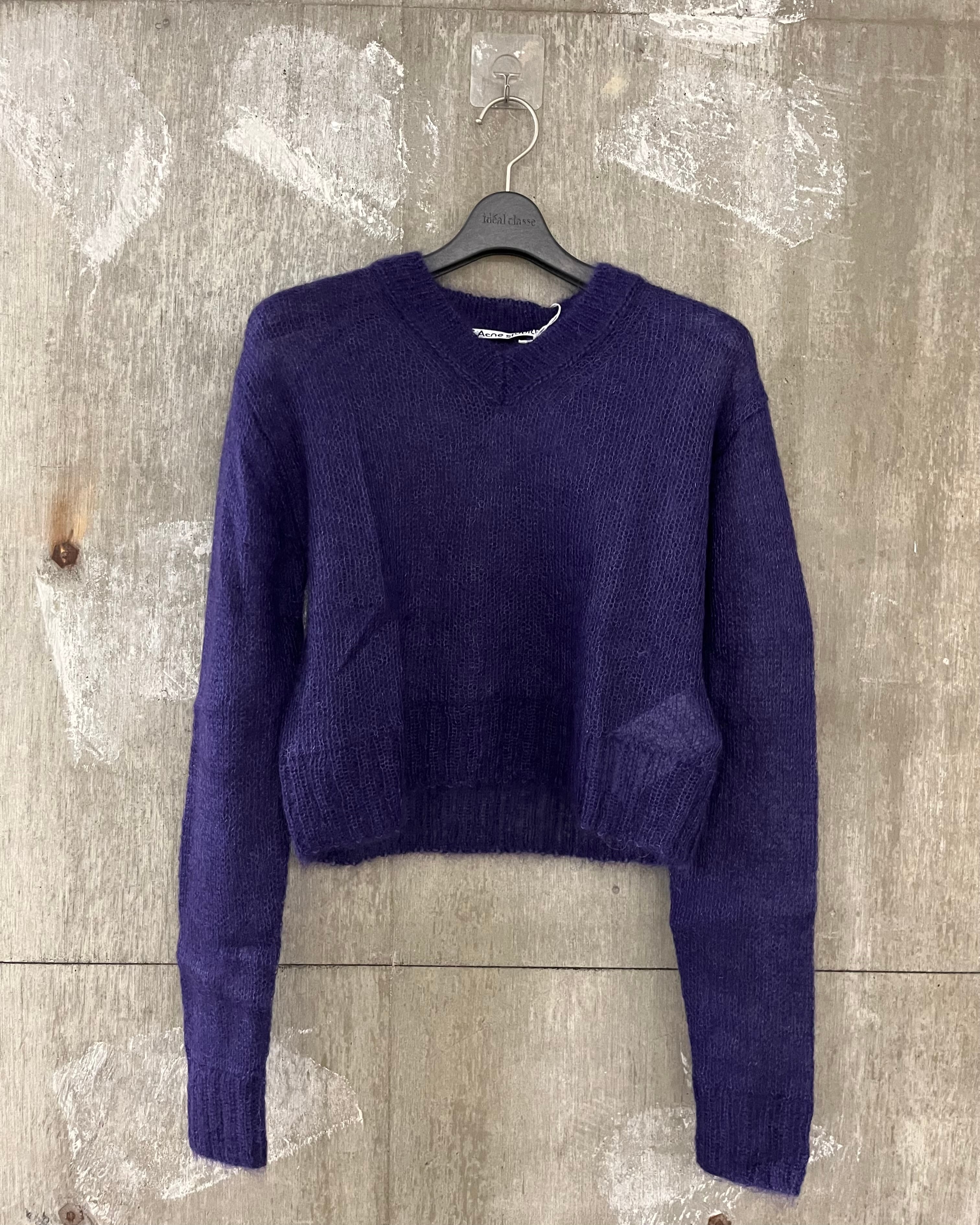 Acne Studios ネイビー クロップドニット Acne Studios】クロップドニット | idealclasse