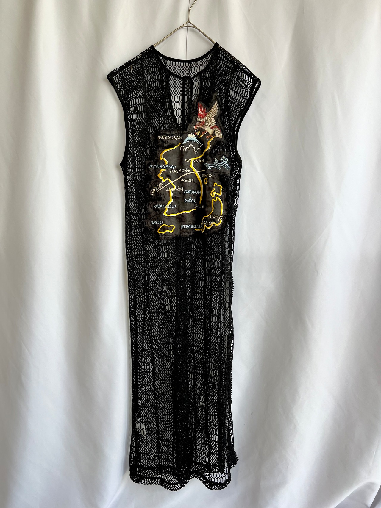 【KOH ISHIGURO】"SOUL motif" Sheer Maxi-length Sleeveless Dress with Scalloped Embroidery - 8