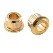 Musiclily Proスチール製ヴィンテージ/モダン6mmから10mmギターペグ用コンバージョンブッシュ 、ゴールド（6個セット）