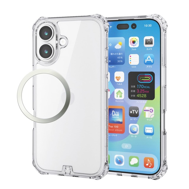エレコム iPhone 17 ケース カバー 透明 耐衝撃 衝撃吸収 ポリカーボネート TPU 傷に強い ハードコート加工 [フィルム・メタルステッカー付き] 4つ角ダンパー カメラレンズ保護設計 ZEROSHOCK クリア PMWA25AZEROTCR