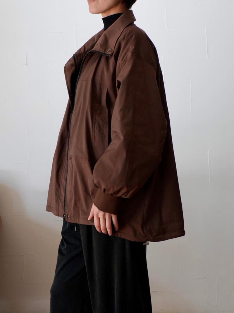 【SALE】237s. Anna Kerry / アンナケリー バックフリース オーバーブルゾン(brown/black)(85253409)