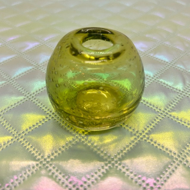 手吹きバブルガラスフラワーベースボール [サイズ: S]