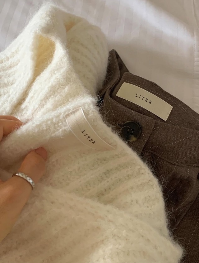 (LITER) daina  alpaca v  neck  knit / 3color