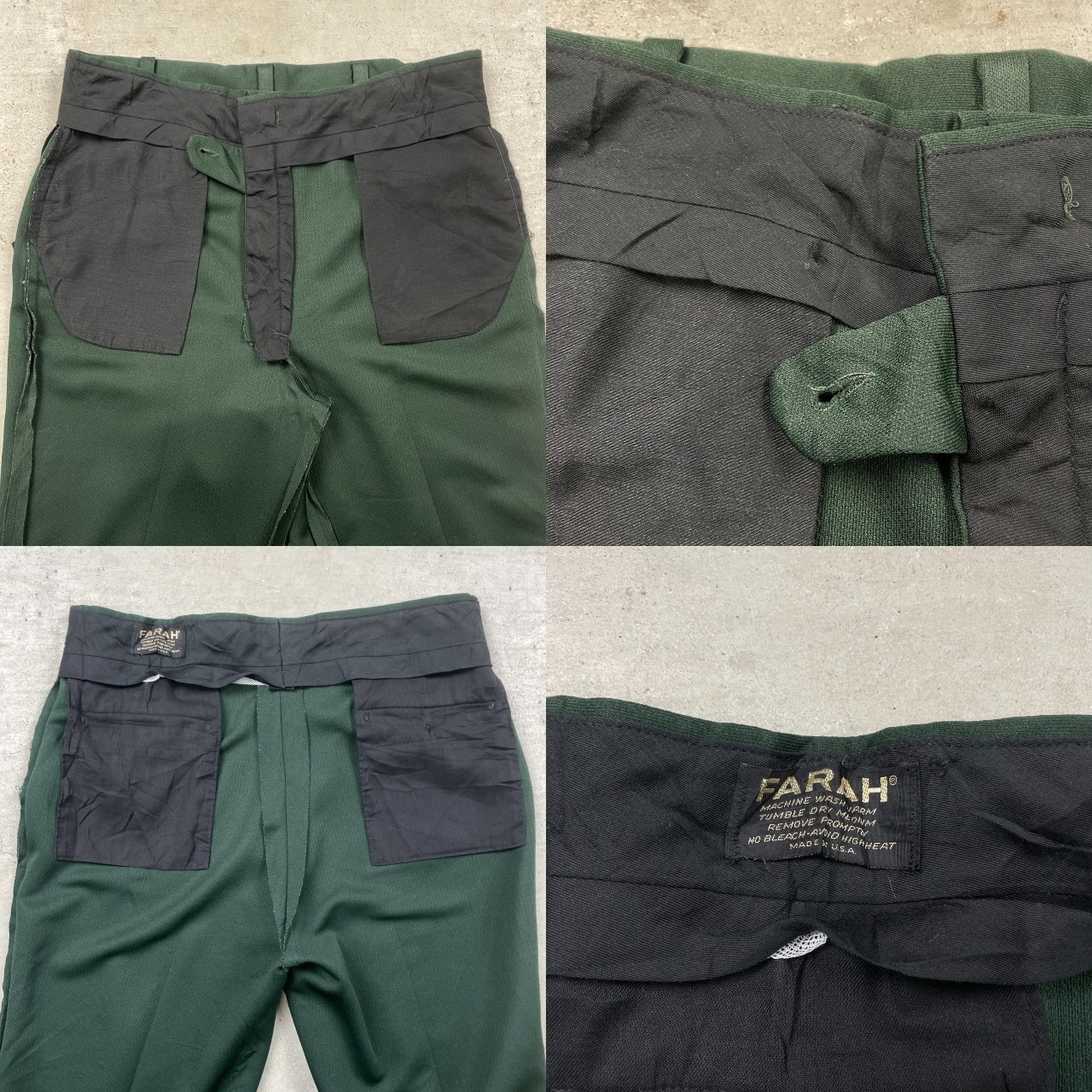 80年代 USA製 FARAH フレア スラックス ドレスパンツ SCOVILL メンズ 