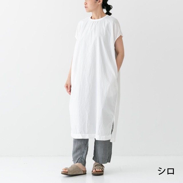 プリット prit ハイゲージ天竺×タイプライター 切替スリーブレスワンピース(P92442)全4色