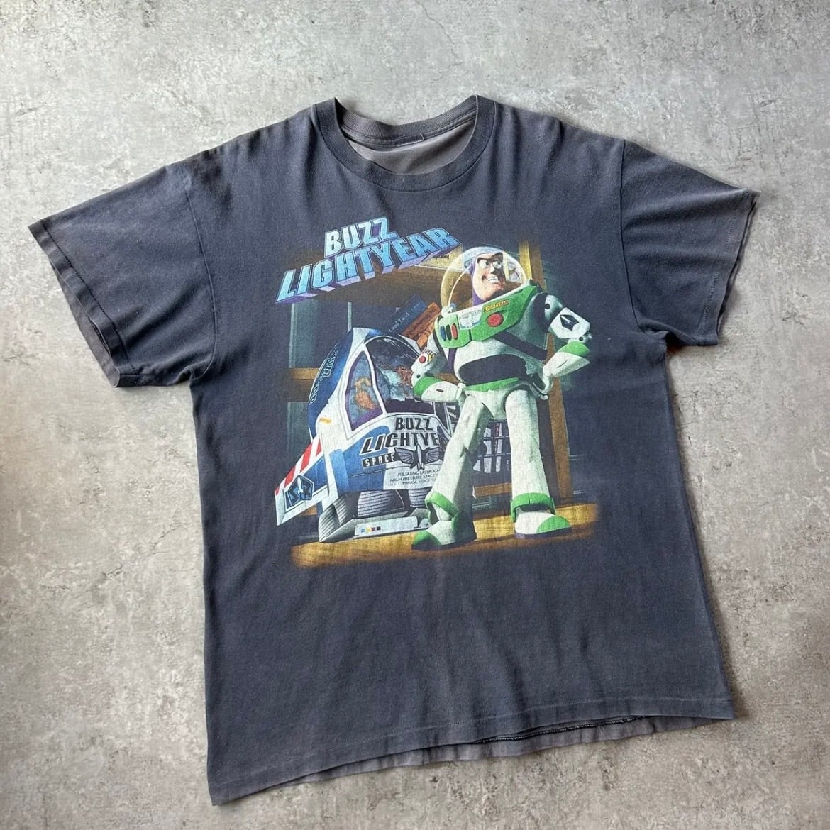 90s vintage バズ・ライトイヤー　Tee 90s トイストーリー tシャツ USA製 ネイビー XL相当 バズライトイヤー
