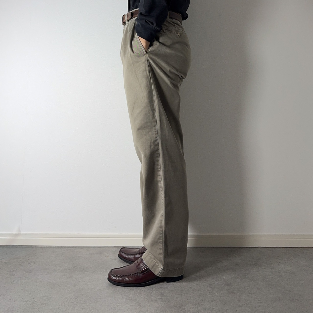 90s Polo by Ralph Lauren POLO CHINO "ANDREW" greige W31L29相当 古着 - 17