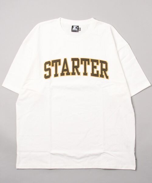 STARTER BLACK LABEL(スターターブラックレーベル) フロント刺繍 ビッグシルエット Tシャツ ホワイト ST-ST026