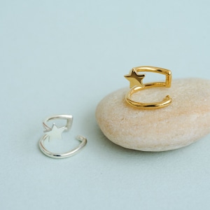 Earlobe Star Ear Cuff2 (Gold) [WM-EC144]