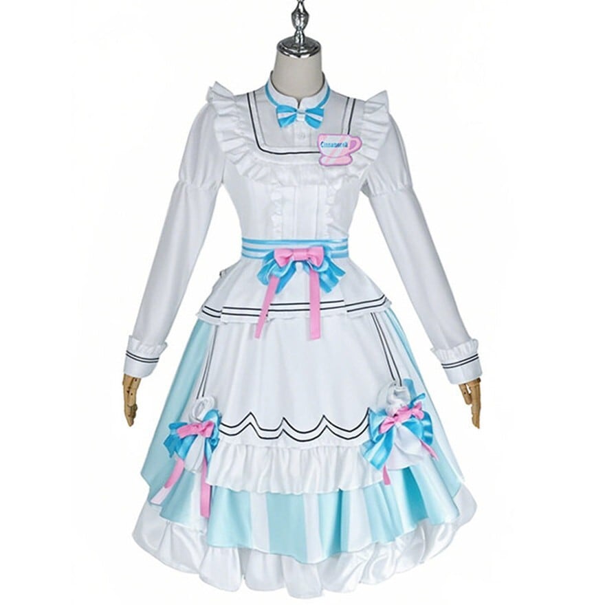 ロリータファッション メイド服 水色ワンピース 2点セット | ロリィタ