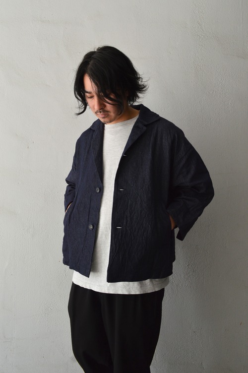 pub (ピューブ) Linen Denim Shirts Jacket One Wash Made in Japan ピューブ 26SS コットンリネンデニム シャツジャケット