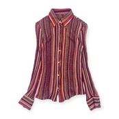 シルク混 MISSONI ミッソーニ マルチストライプ 長袖 ニット カーディガン/レディース