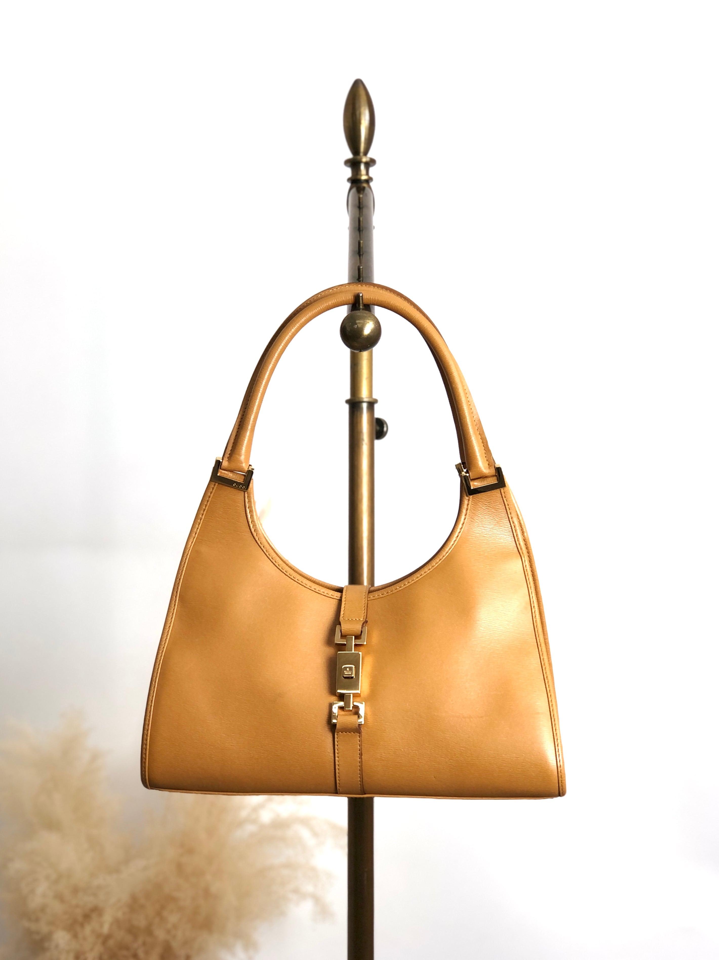 GUCCI グッチ ショルダーバッグ ブラウン ジャッキー レザー ワン
