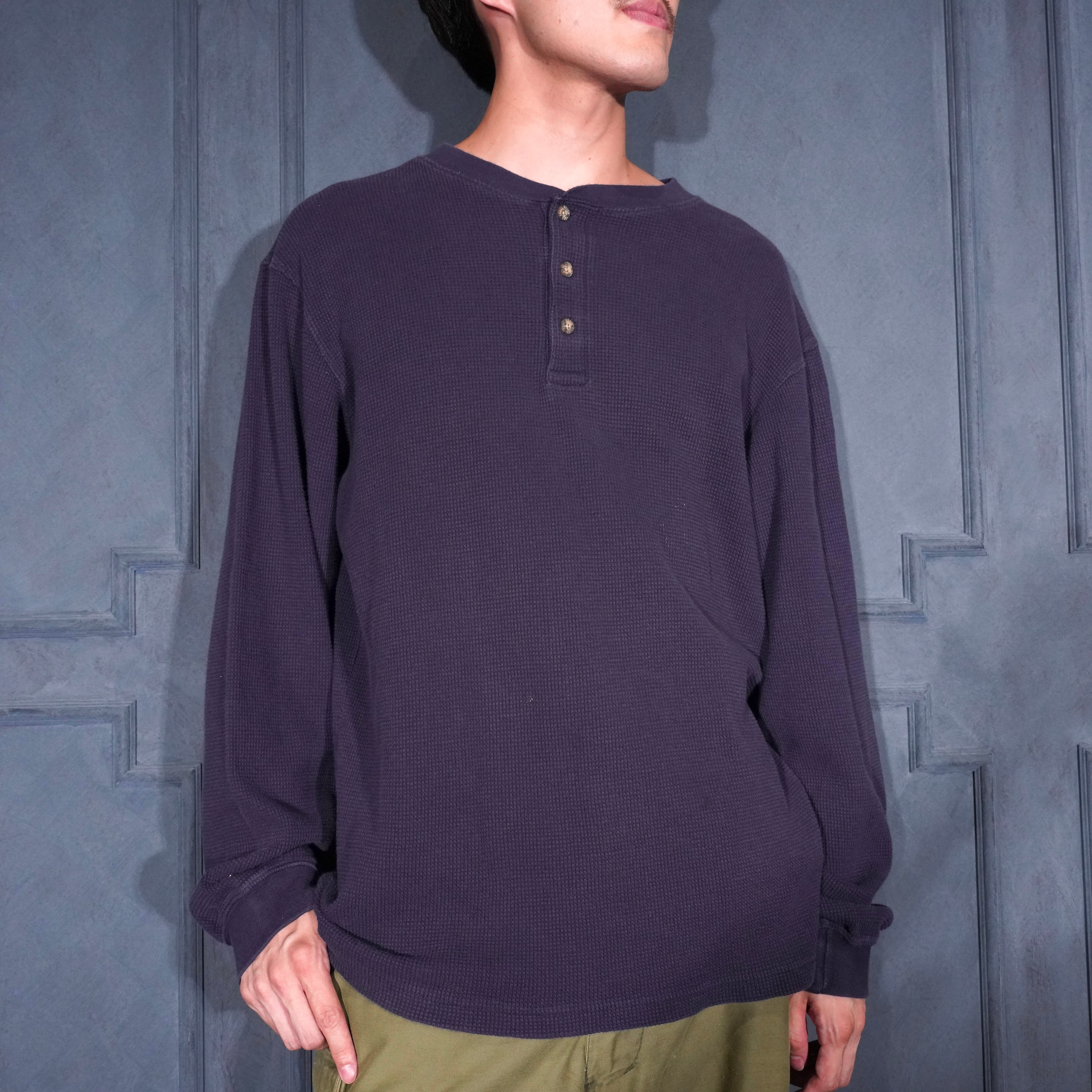 USA VNITAGE Eddie Bauer HENRY NECK LONG SLEEVE THERMAL LONG T