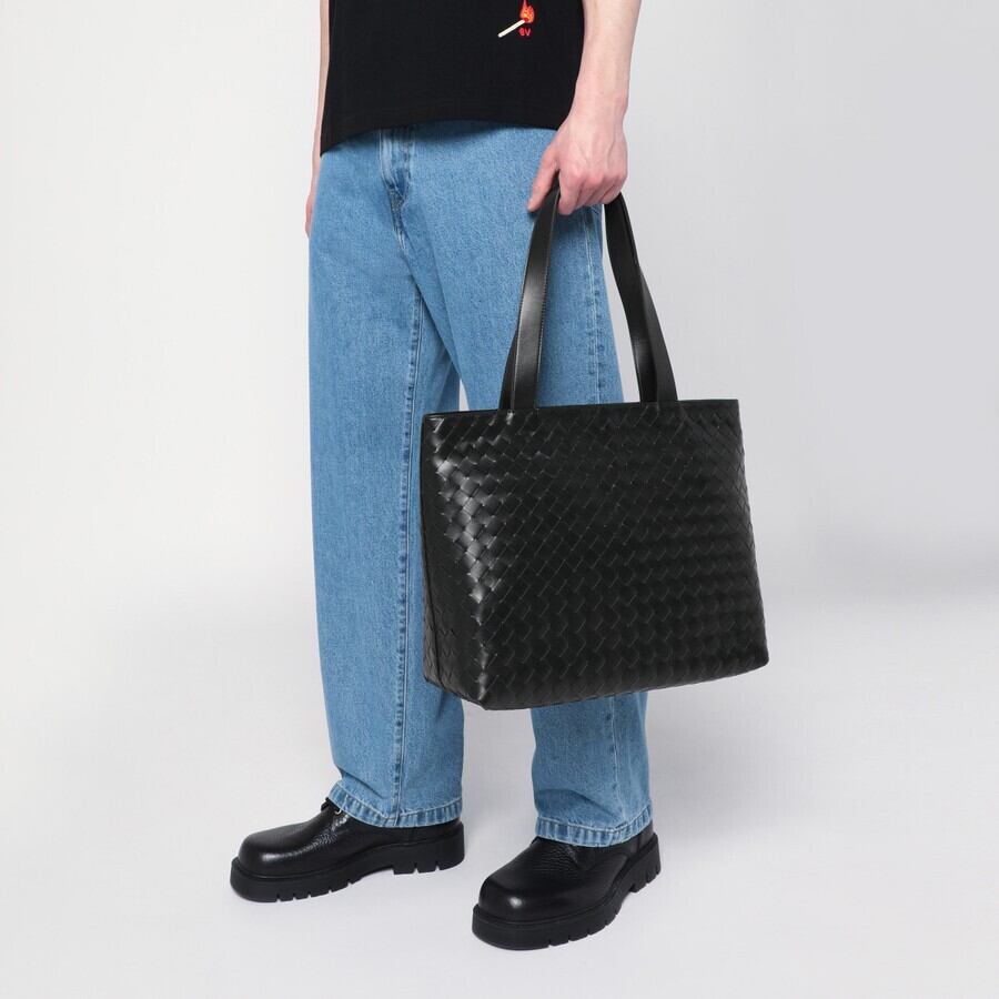 Bottega Veneta イントレチャートの小さなトートバッグ ダークグリーン