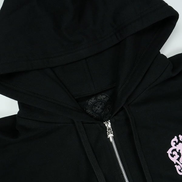 Chrome Hearts ブラック パーカー XL クロムハーツ パーカー ジップ XLサイズ ブラック メンズ CHROME