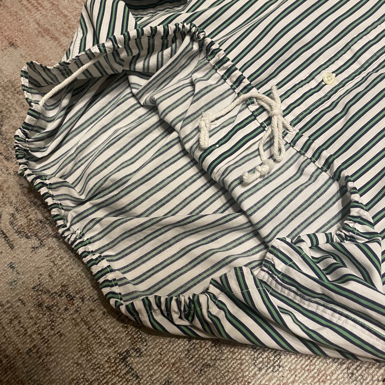 90s / J.CREW /stripe pattern shirts / ALTERED SHIRTS