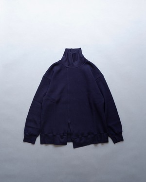 Urig PIN TUCK TURTLE NECK LS (NAVY)