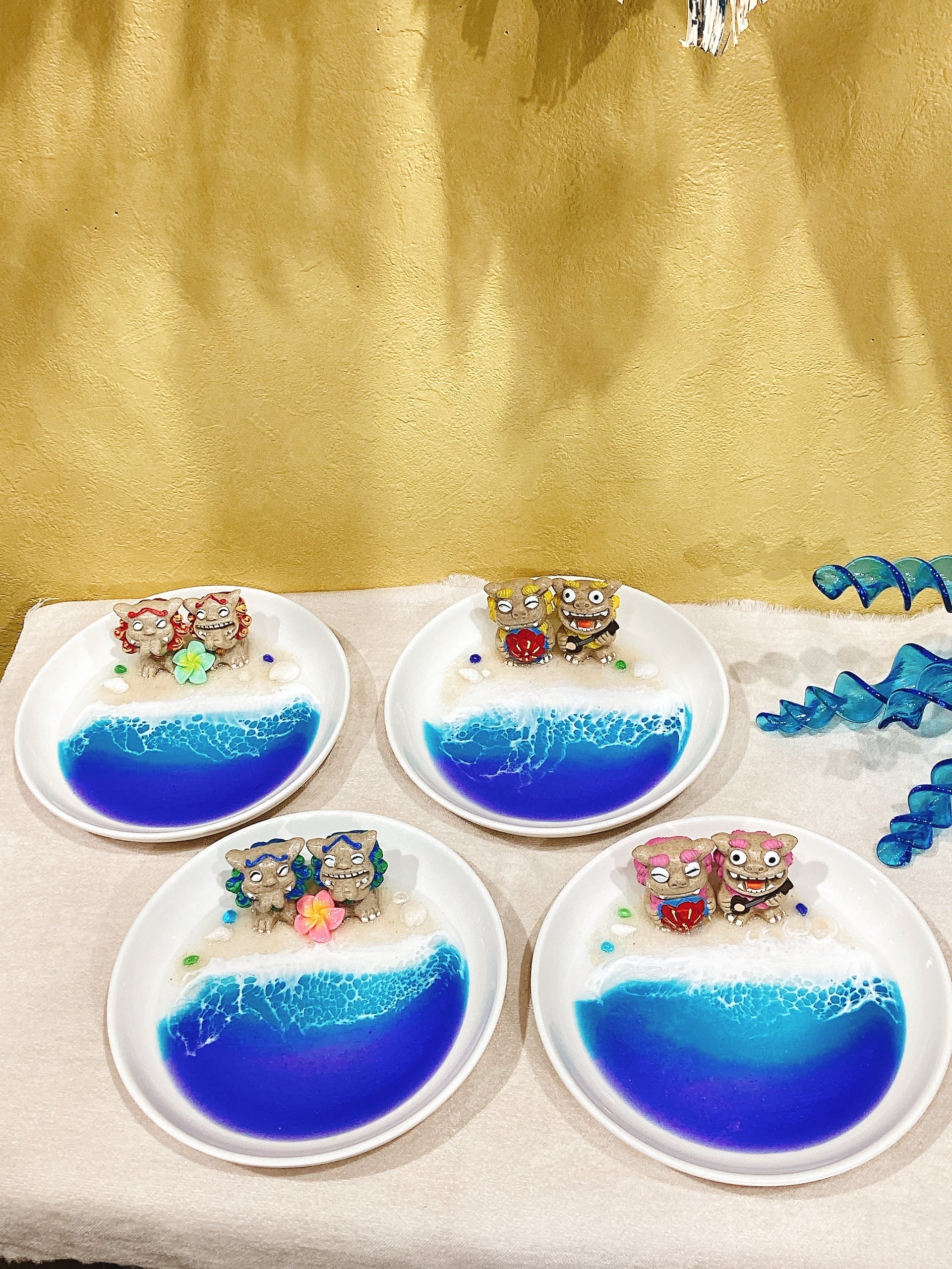 岡本覚氏メキシコのステンドグラス製 箸置き カトラリーレスト 5本セット キッチン・食器 岡本覚氏メキシコのステンドグラス製 箸置き