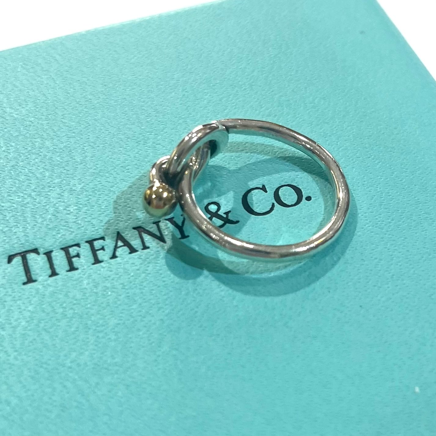 希少サイズ 2159 【 TIFFANY&CO. 】TIFFANY &CO silver925.K18 11.5号