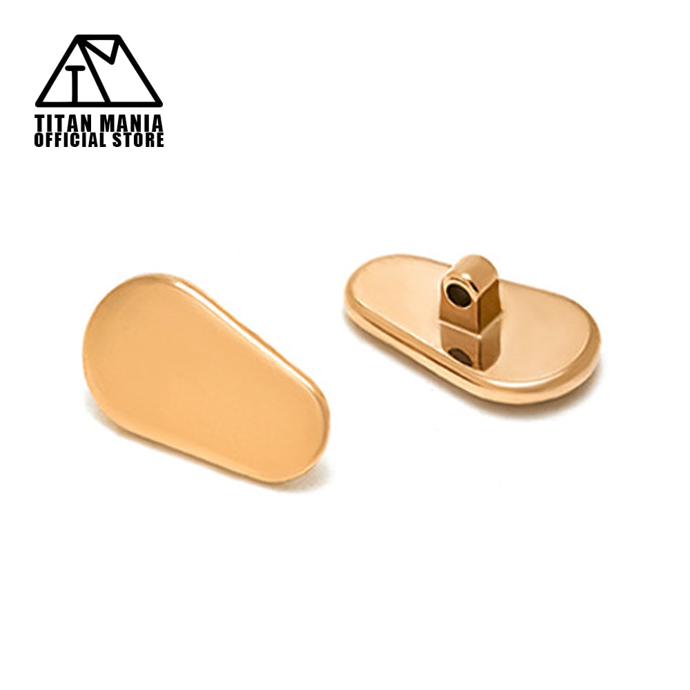 眼鏡 鼻パッド ノーズパッド チタン製 Ver8（GOLD-1） 超軽量 ネジ式