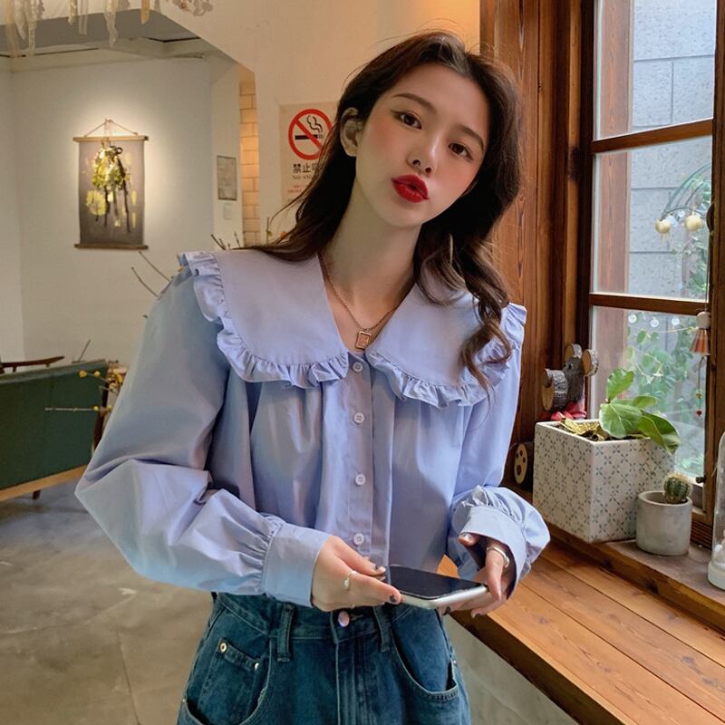 カラーシャツ スプリングオータムスタイル ロング 春物 秋物 スーパーモール63671788312