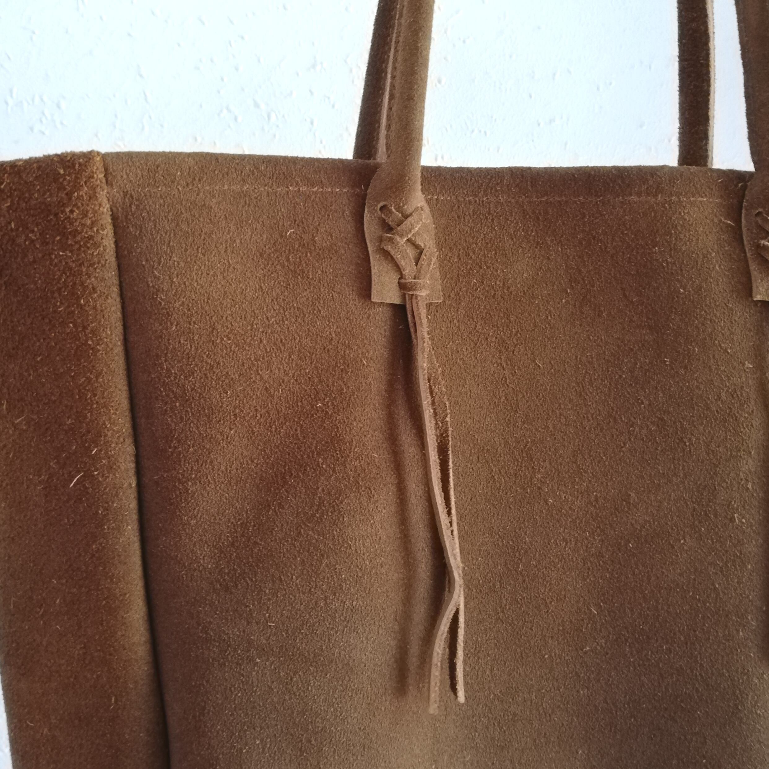 suede shopper bag
