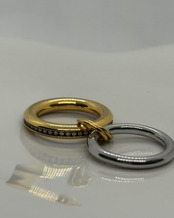 mix color stone layered ring