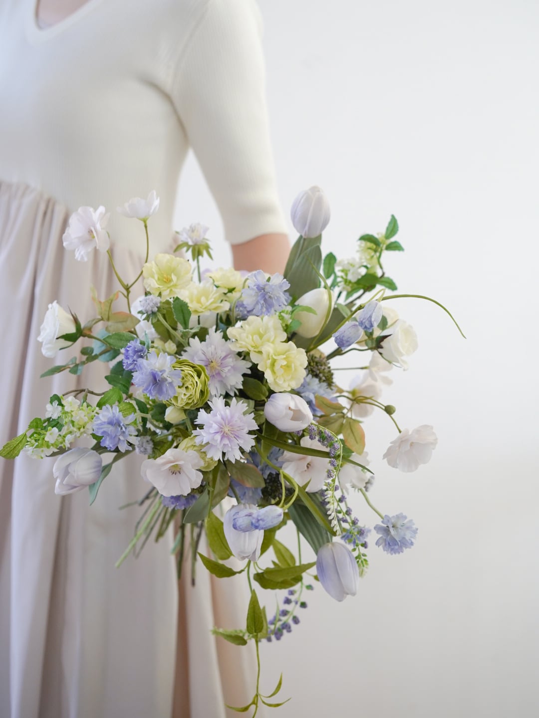 〈完成品販売ブーケ〉 Blue tulip artificial flower bouquet