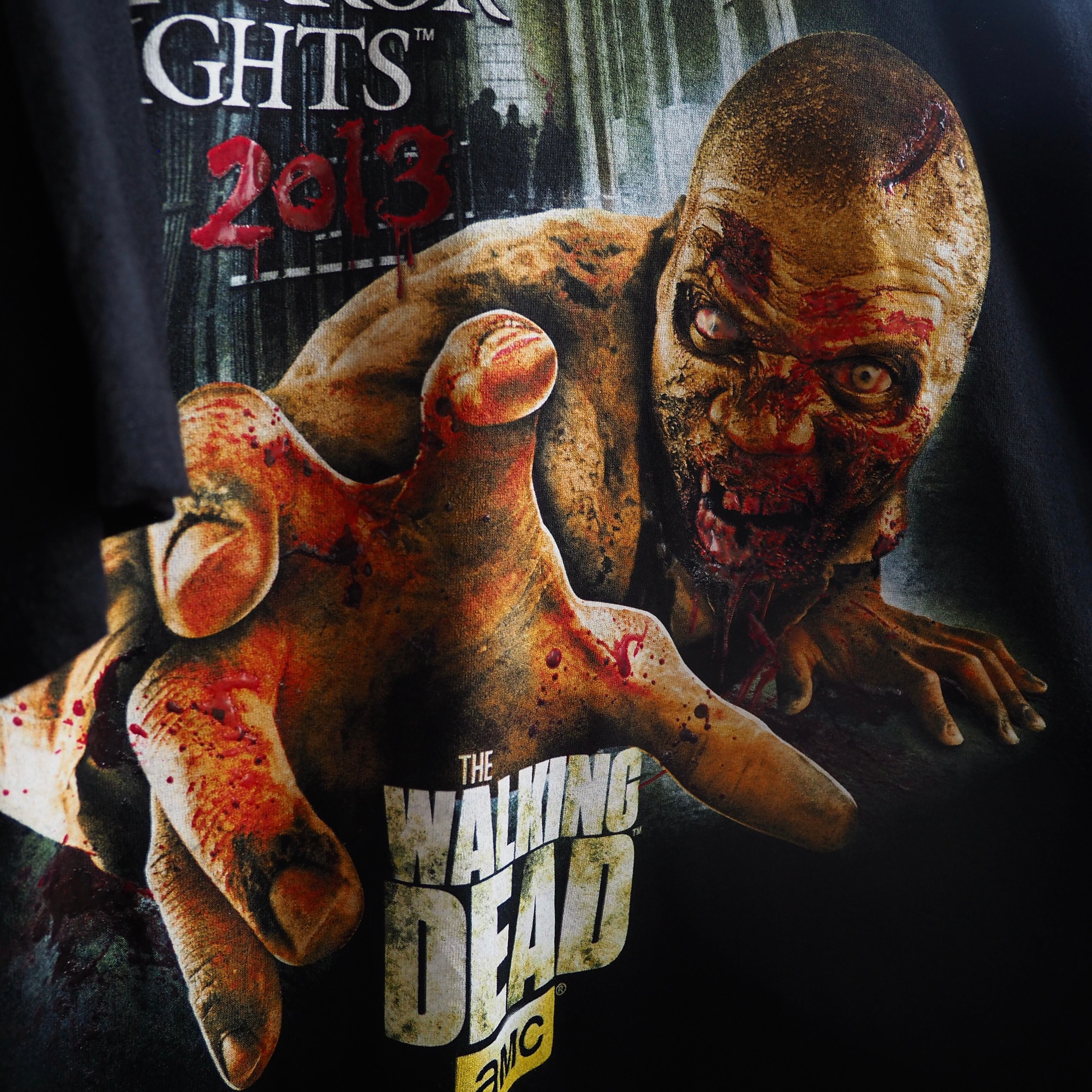 ” THE WALKING DEAD ” Blood paste graphic printed Black loose Tee