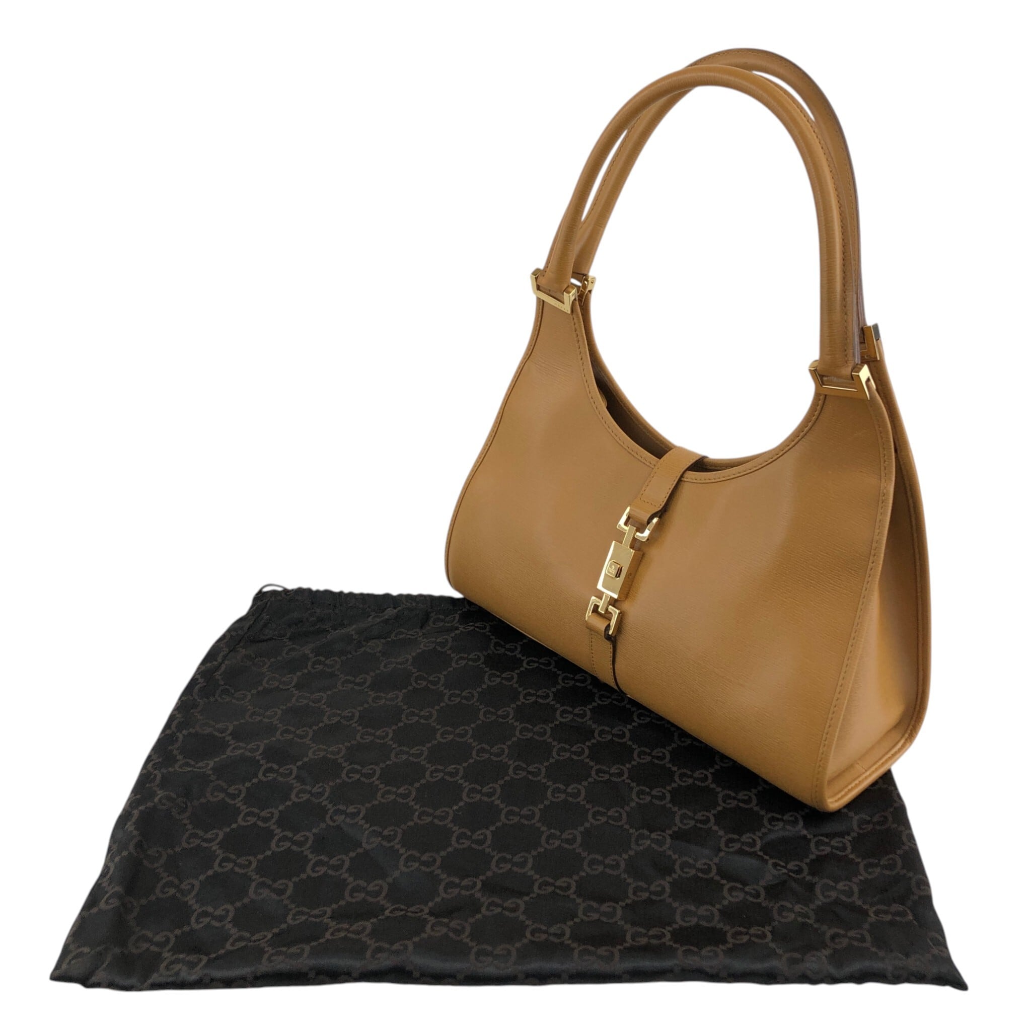 GUCCI グッチ ショルダーバッグ ブラウン ジャッキー レザー ワン