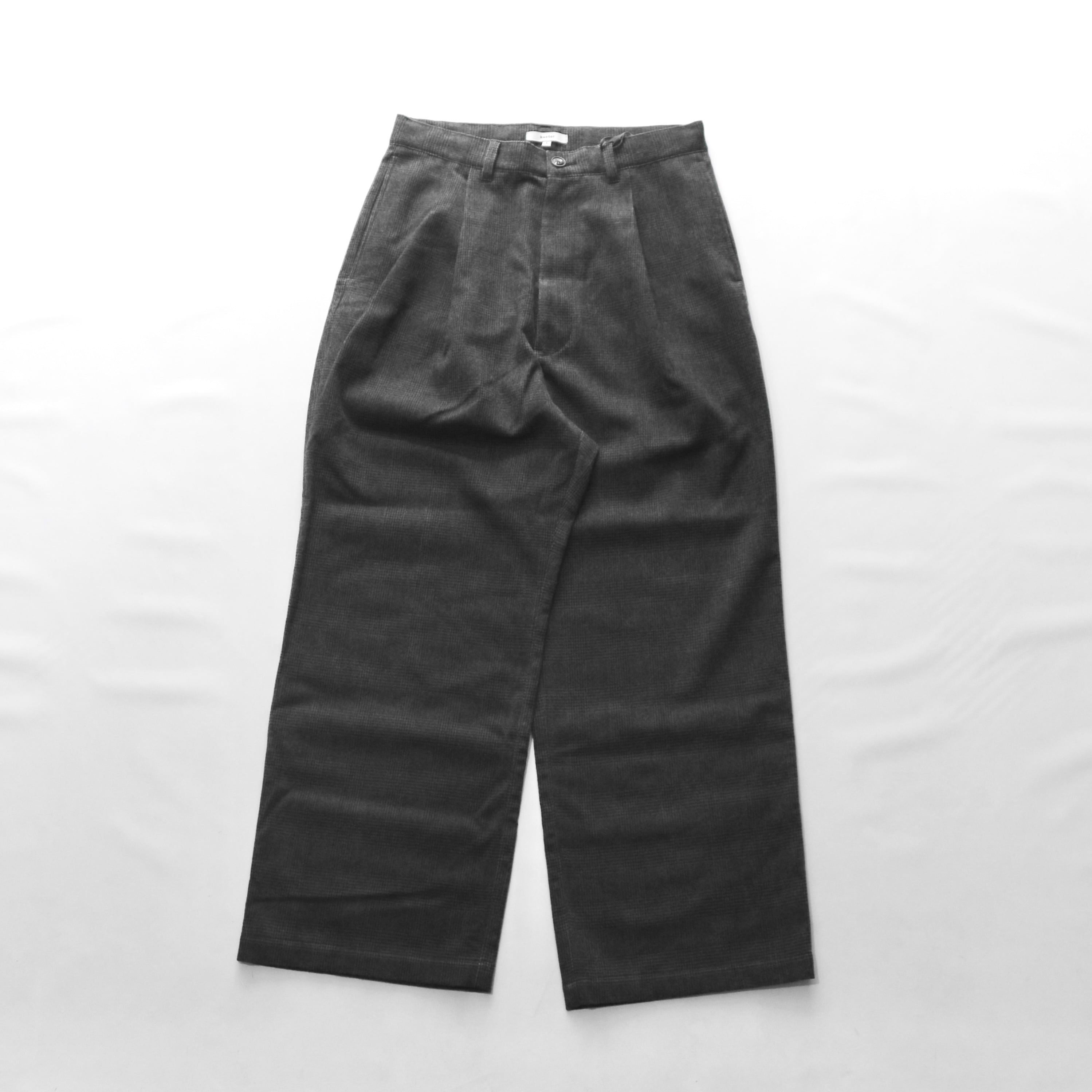 【kontor コントール】PIGMENT COATING WOOL WIDE SLACKS ピグメントコーティングワイスラックス KON-PT02253