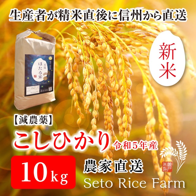 【特別栽培米】 減農薬  こしひかり 10kg（認証取得）信州の環境に優しいお米