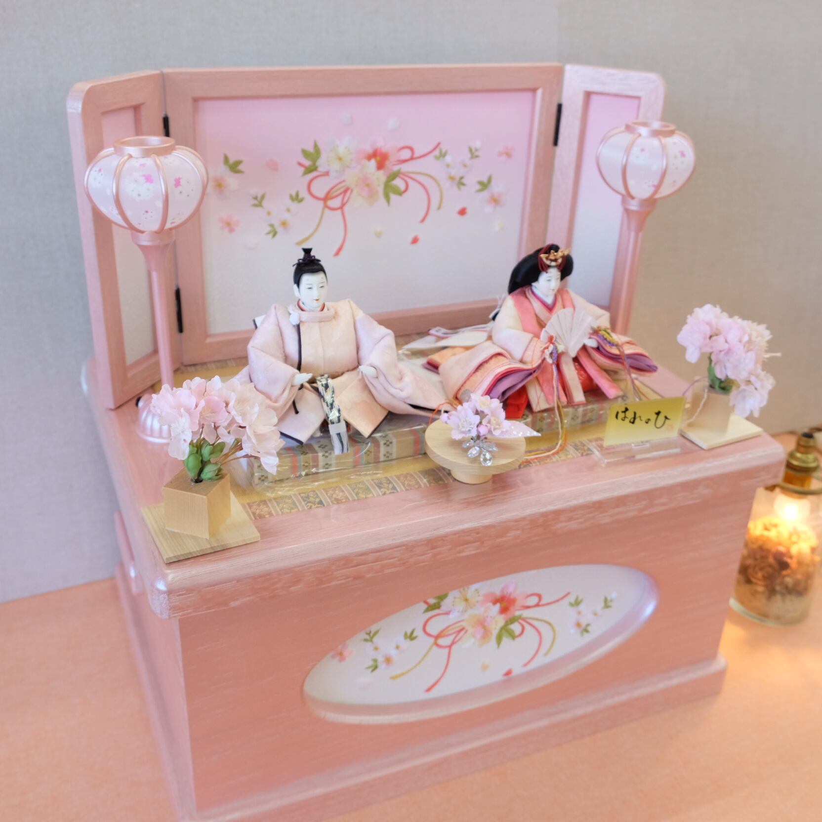 桃の節句　雛人形飾り台 雛人形 ピンク収納飾り｜桃の節句｜インテリア｜おしゃれ