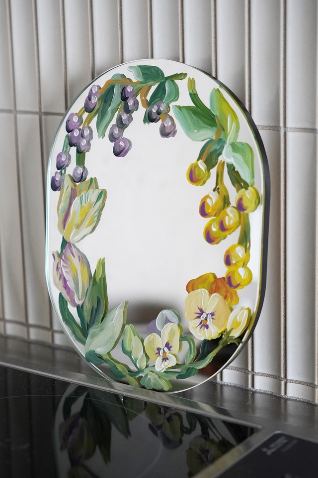 hand paint Miller S size purple berry