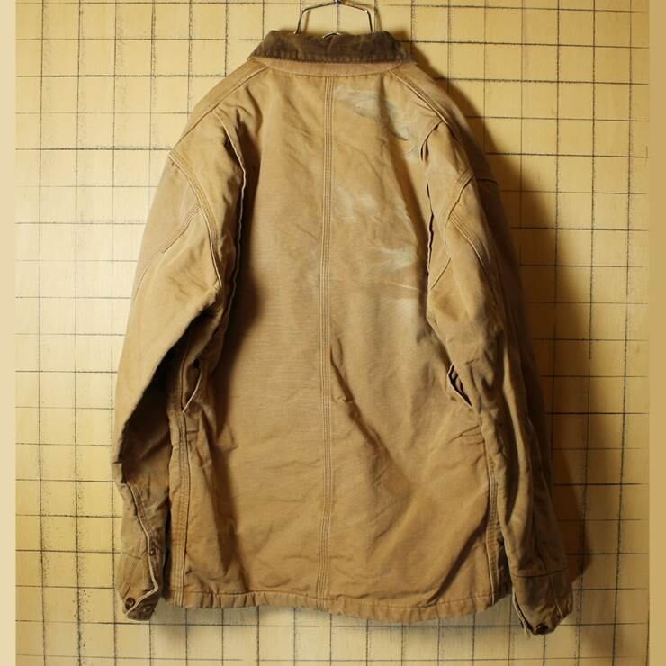 80s-90s USA製 Carhartt カーハート カバーオール ブラウン ダック